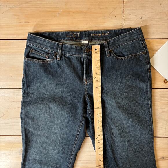 Loft EUC Women's Dark Wash Curvy Boot Cut Jeans Size 8 - Picture 7 of 7